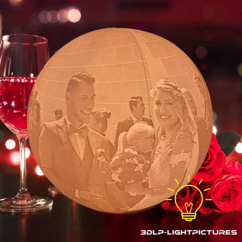 3D Mondlampe personalisiert - Erinnerungen - Geschenk - Weihnachten - Jahrestag - Valentinstag - Hochzeit