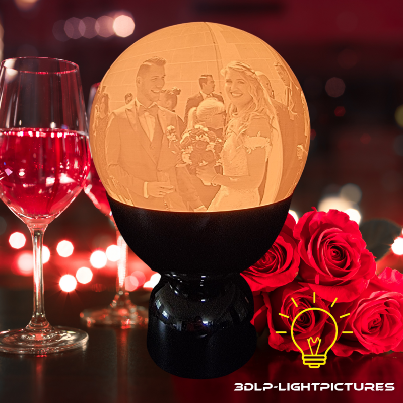 3D Mondlampe personalisiert - Erinnerungen - Geschenk - Weihnachten - Jahrestag - Valentinstag - Hochzeit