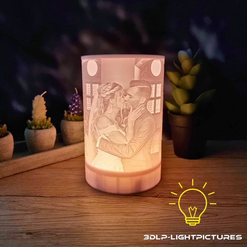 3D Teelicht LED mit Timer personalisiert - Teelicht Jahrestag - Geburtstag - Hochzeitsgeschenk - Liebesbeweis - Andenken