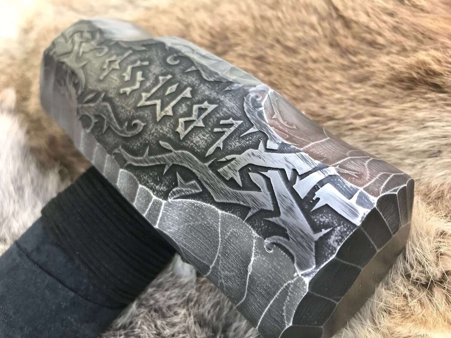 Runic Cursed Viking Hammer