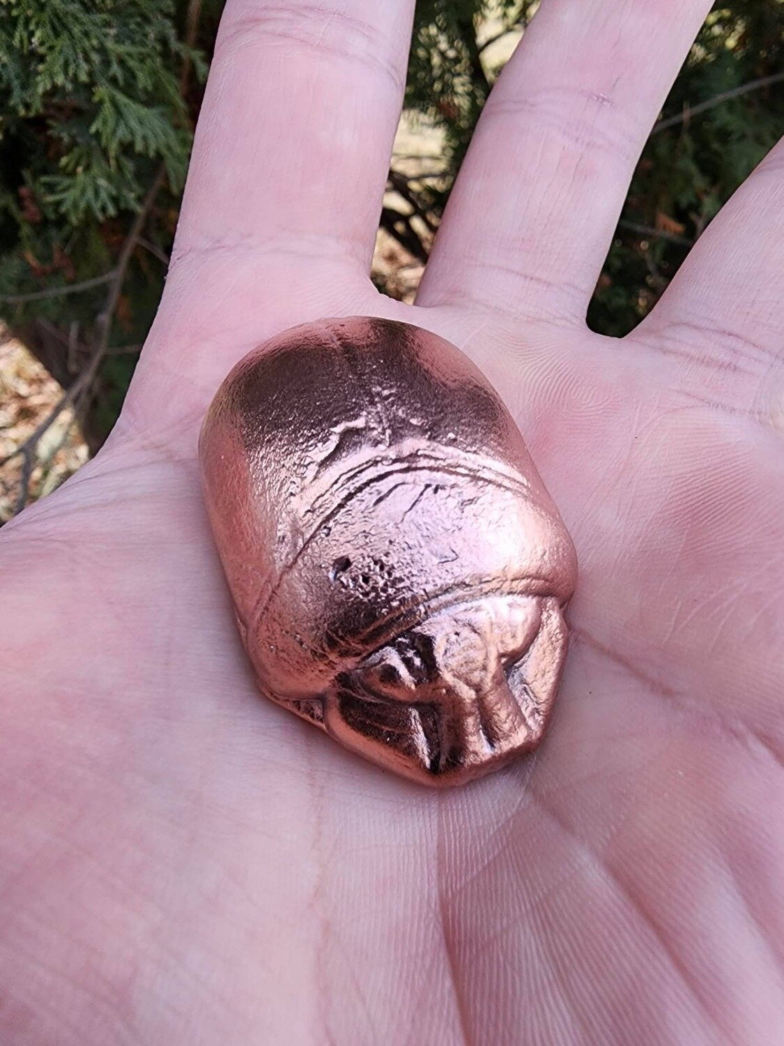 Hand Poured Copper Scarab