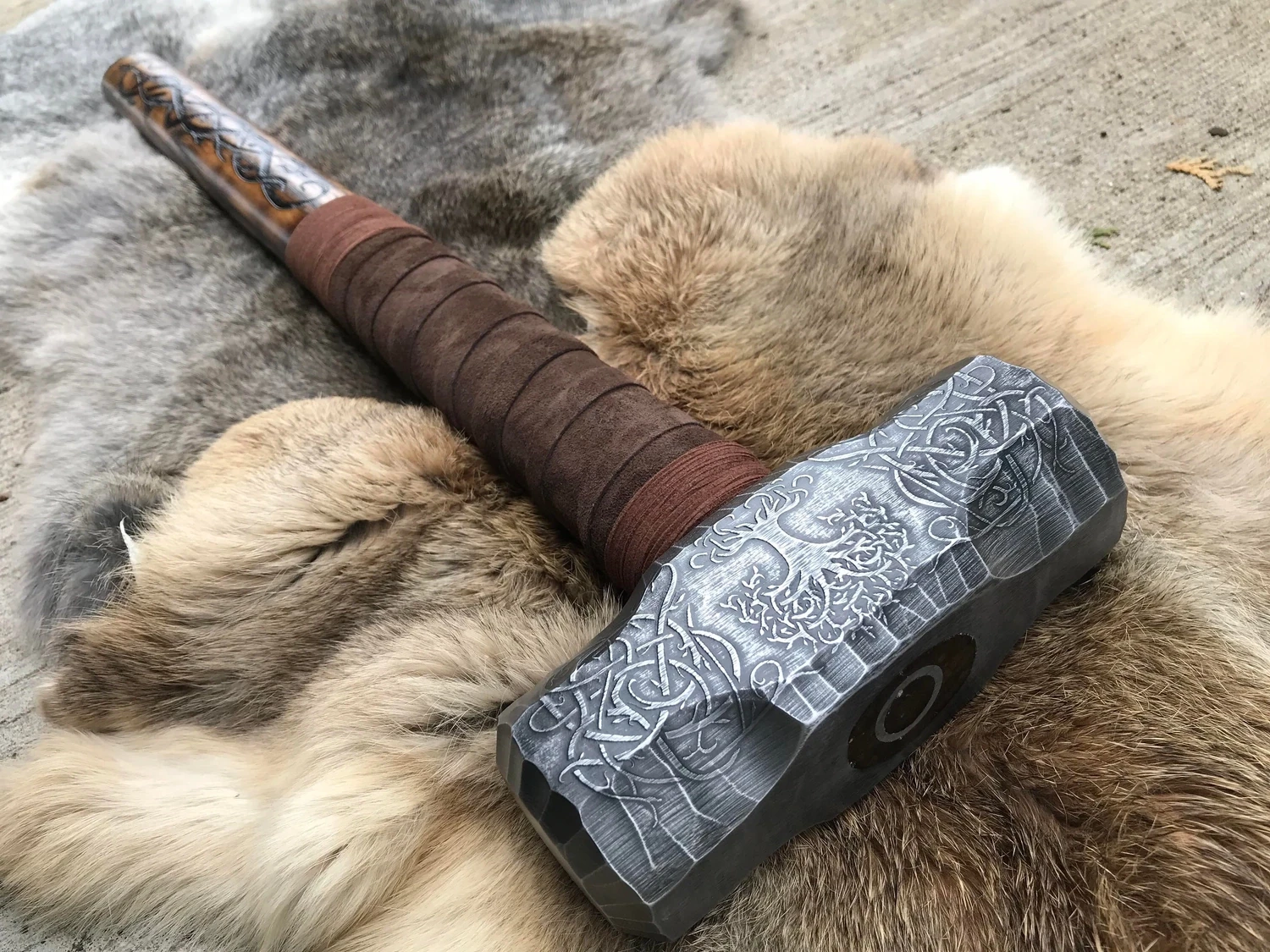 Large Viking Yggdrasil Hammer