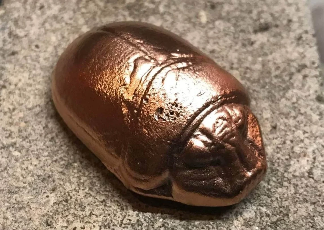 Hand Poured Copper Scarab