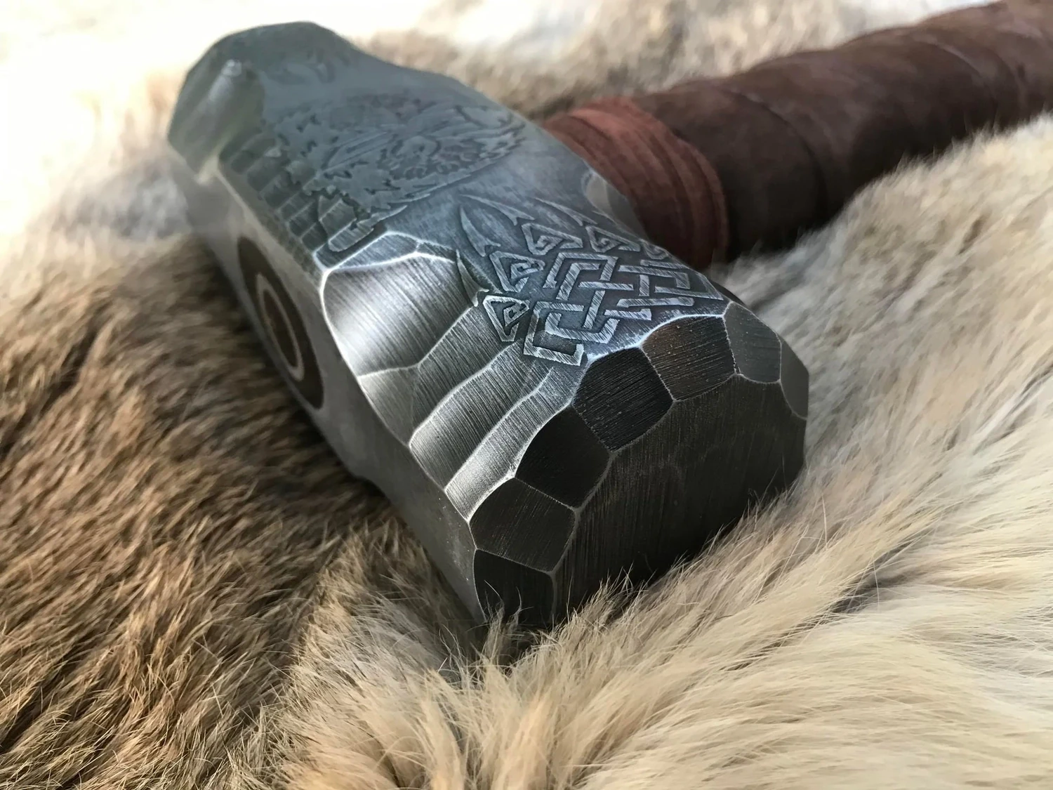 Viking Bear Berserker Maul- Hand Engraved