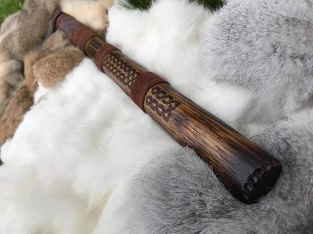 Wolves Skoll and Hati Viking Hand Axe Engraved Modified Cold Steel Axe