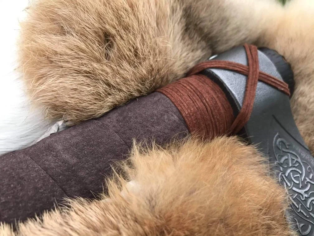 Wolves Skoll and Hati Viking Hand Axe Engraved Modified Cold Steel Axe