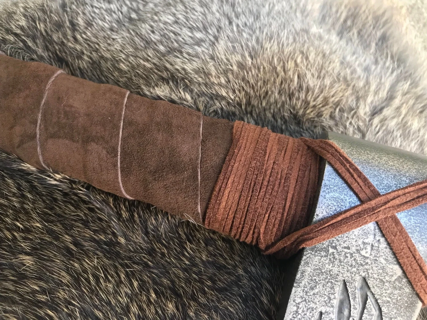 Bear Viking Hand Axe Engraved Modified Cold Steel