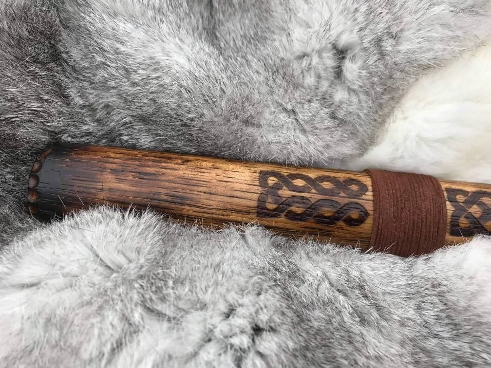 Wolves Skoll and Hati Viking Hand Axe Engraved Modified Cold Steel Axe