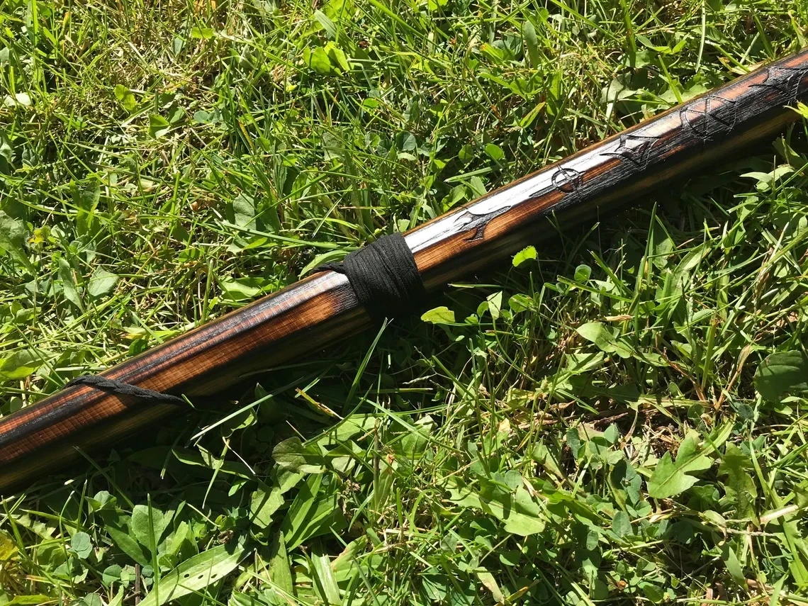 Neon Orange Wizard Staff of Hellish Magma
