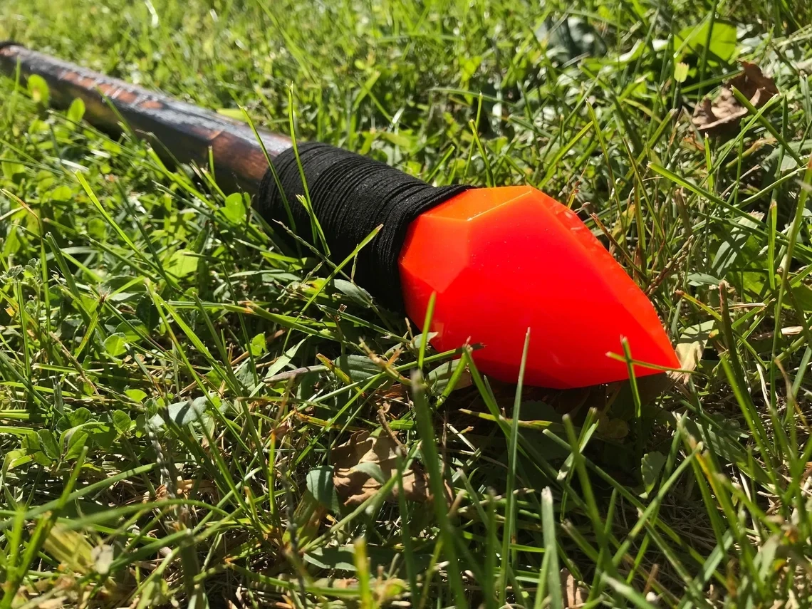 Neon Orange Wizard Staff of Hellish Magma
