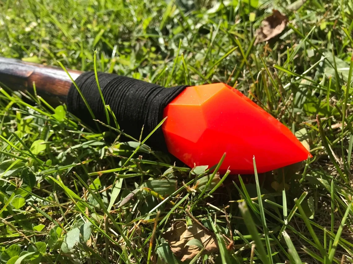 Neon Orange Wizard Staff of Hellish Magma