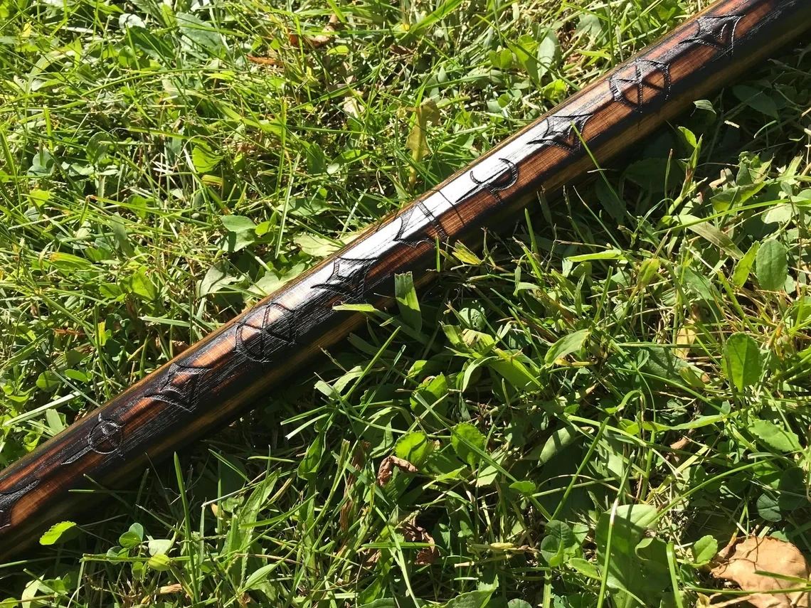 Neon Orange Wizard Staff of Hellish Magma