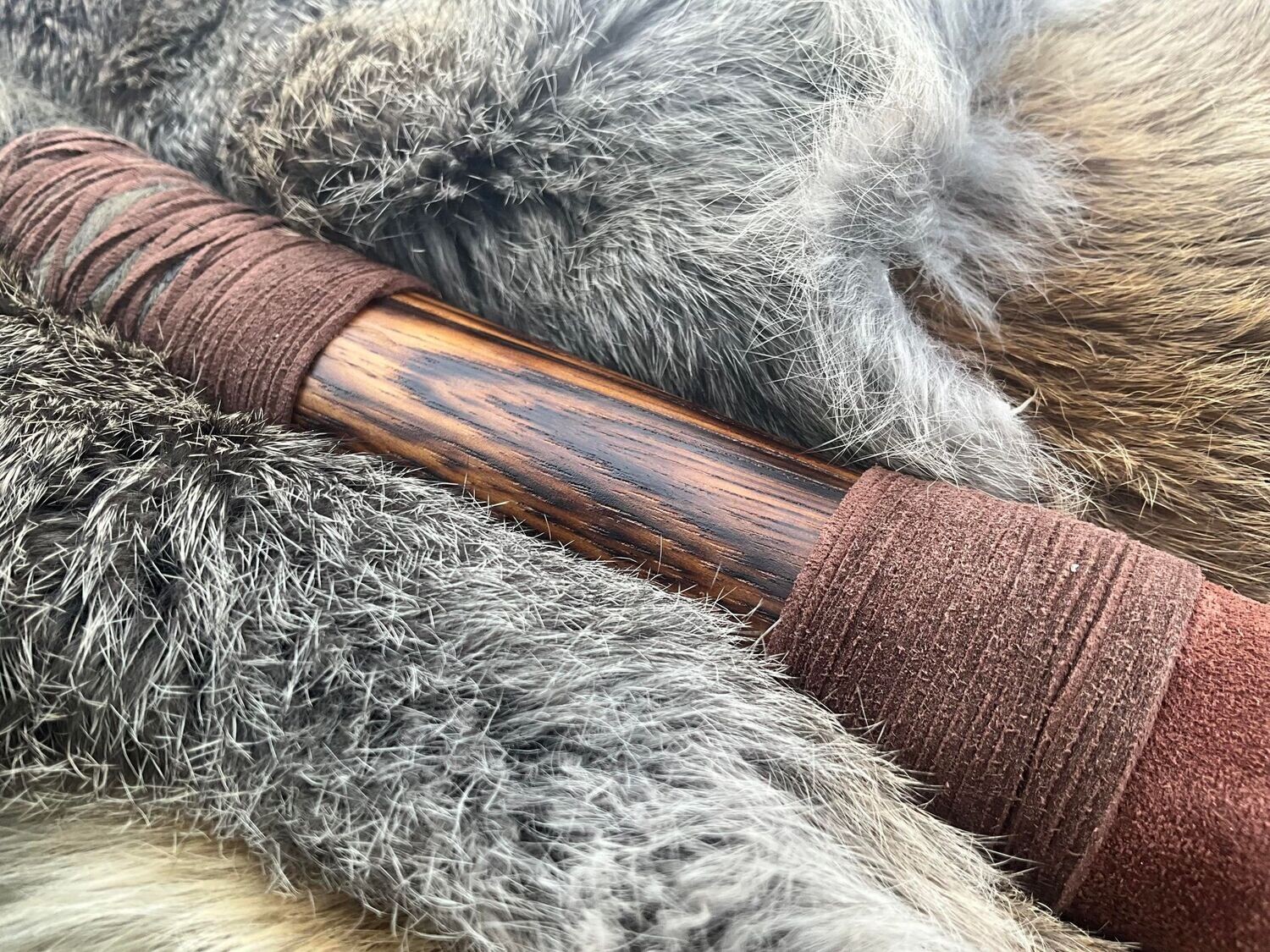 Viking Axe with Celtic Knot and Fur