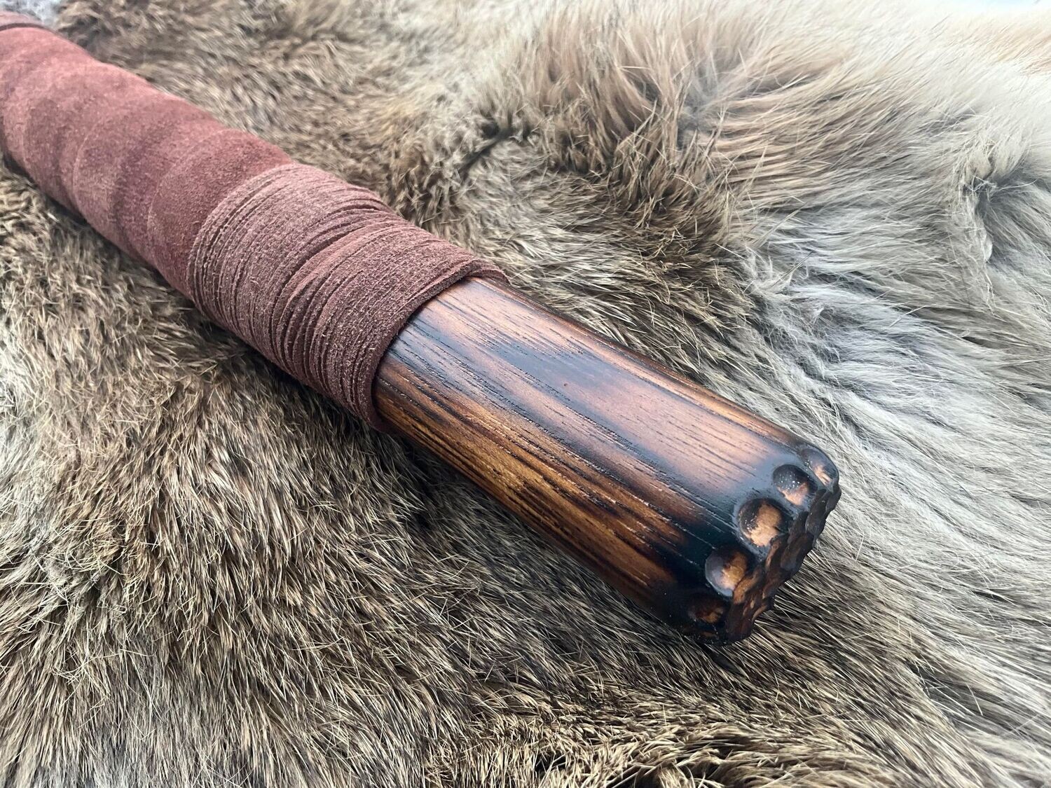 Viking Axe with Celtic Knot and Fur