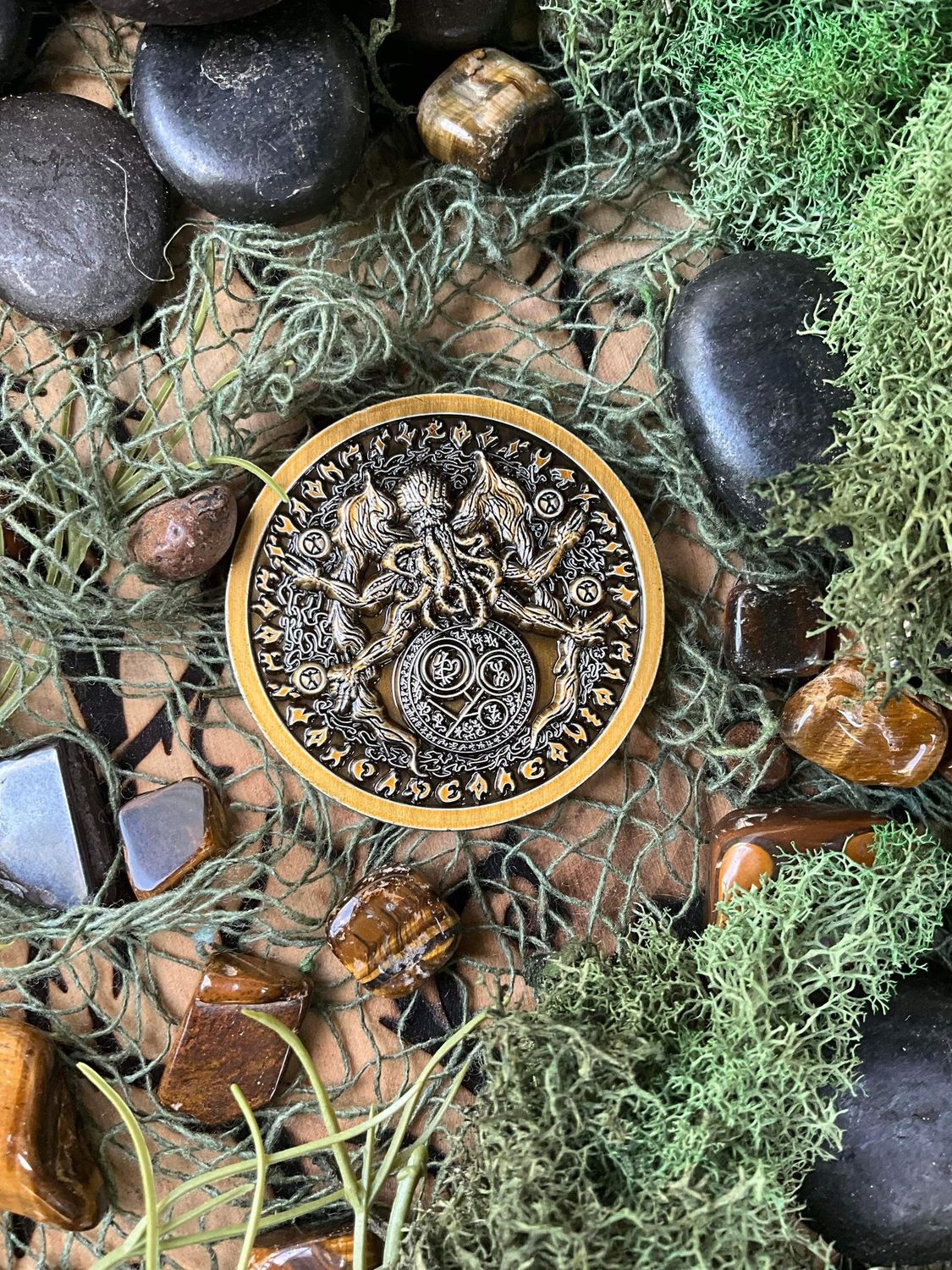 Cthulhu Coin with Great Dreamer and Elder Sign