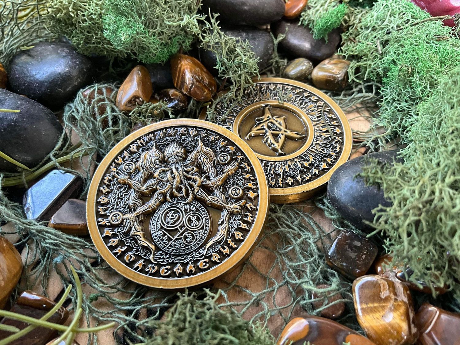 Cthulhu Coin with Great Dreamer and Elder Sign