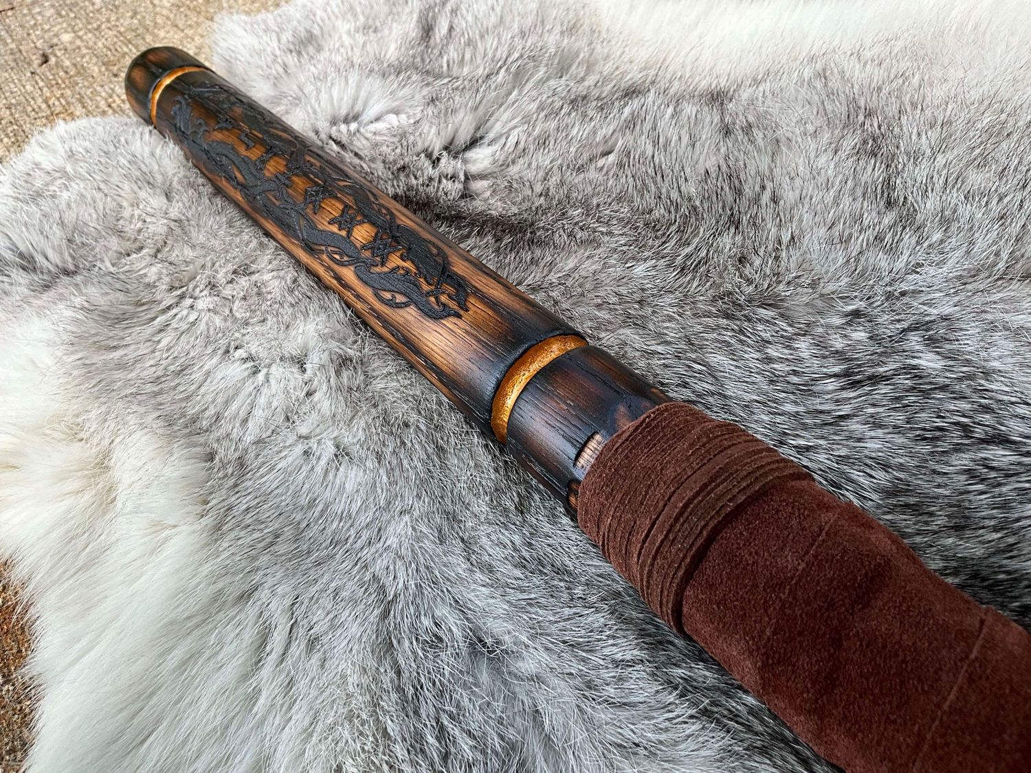 Nidhogg Rune Engraved Quarter Staff