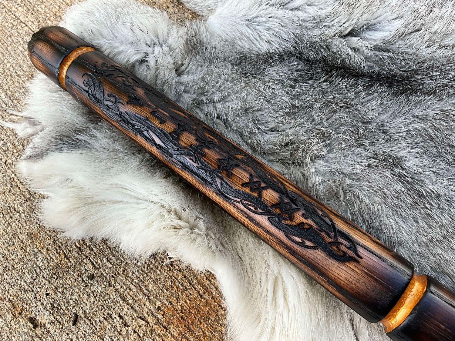 Nidhogg Rune Engraved Quarter Staff