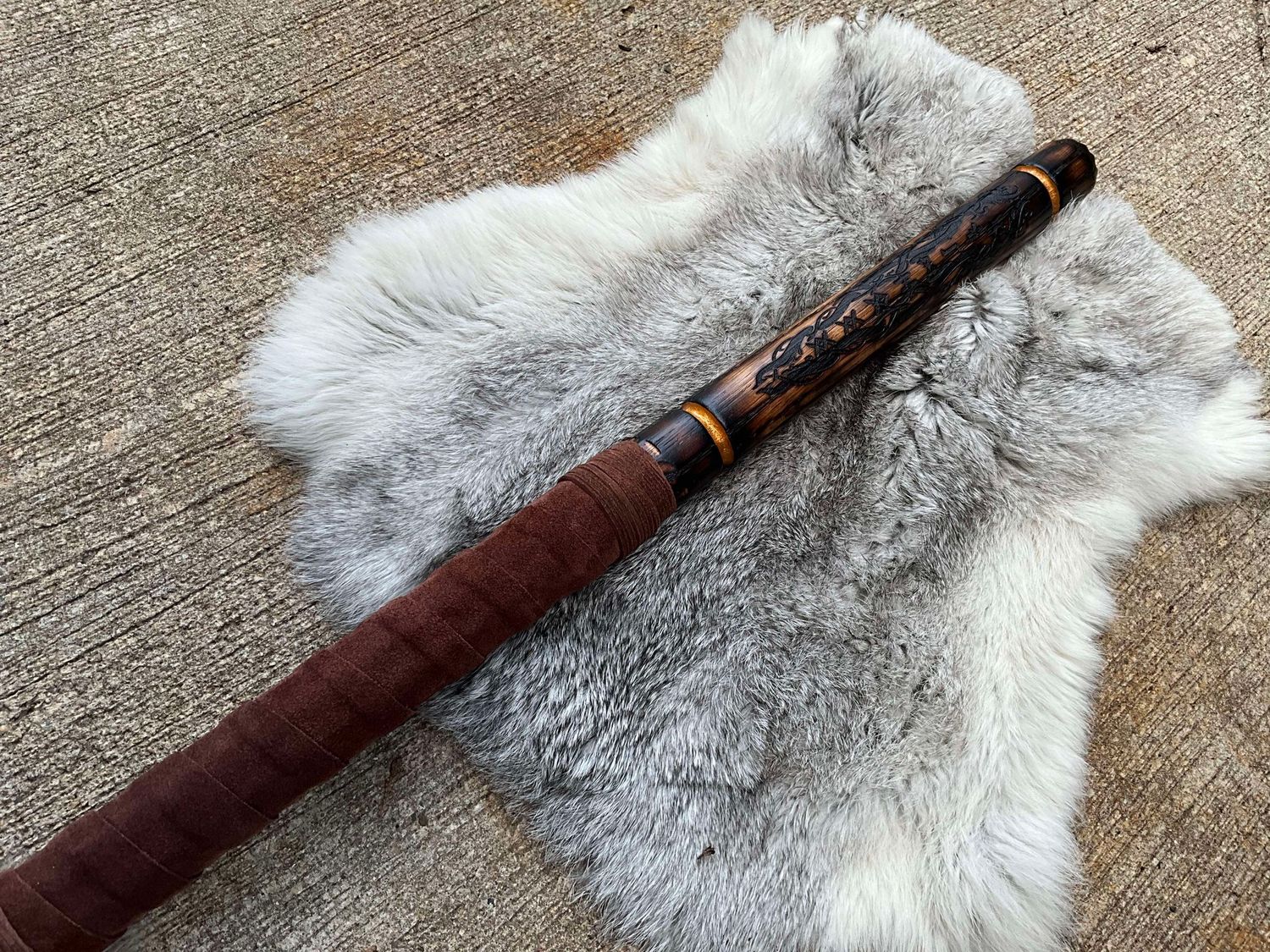 Nidhogg Rune Engraved Quarter Staff