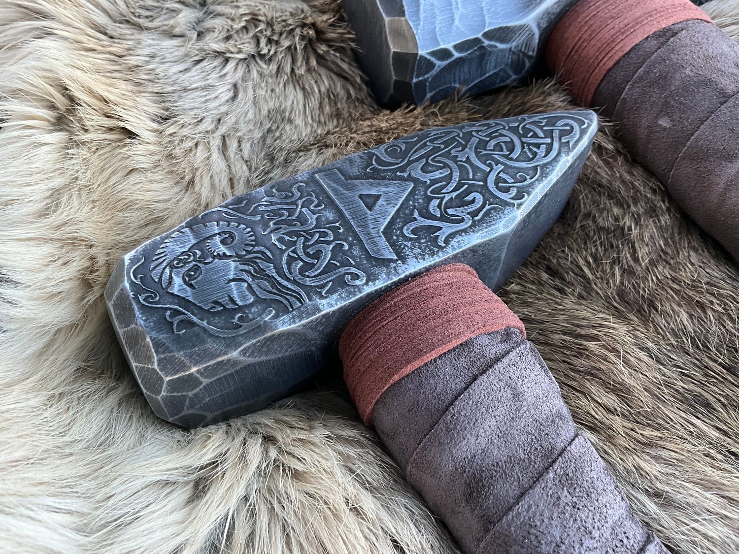 Viking Ram Hammer Set- Carbon Steel Sledge Hammer and Blacksmithing Hammer