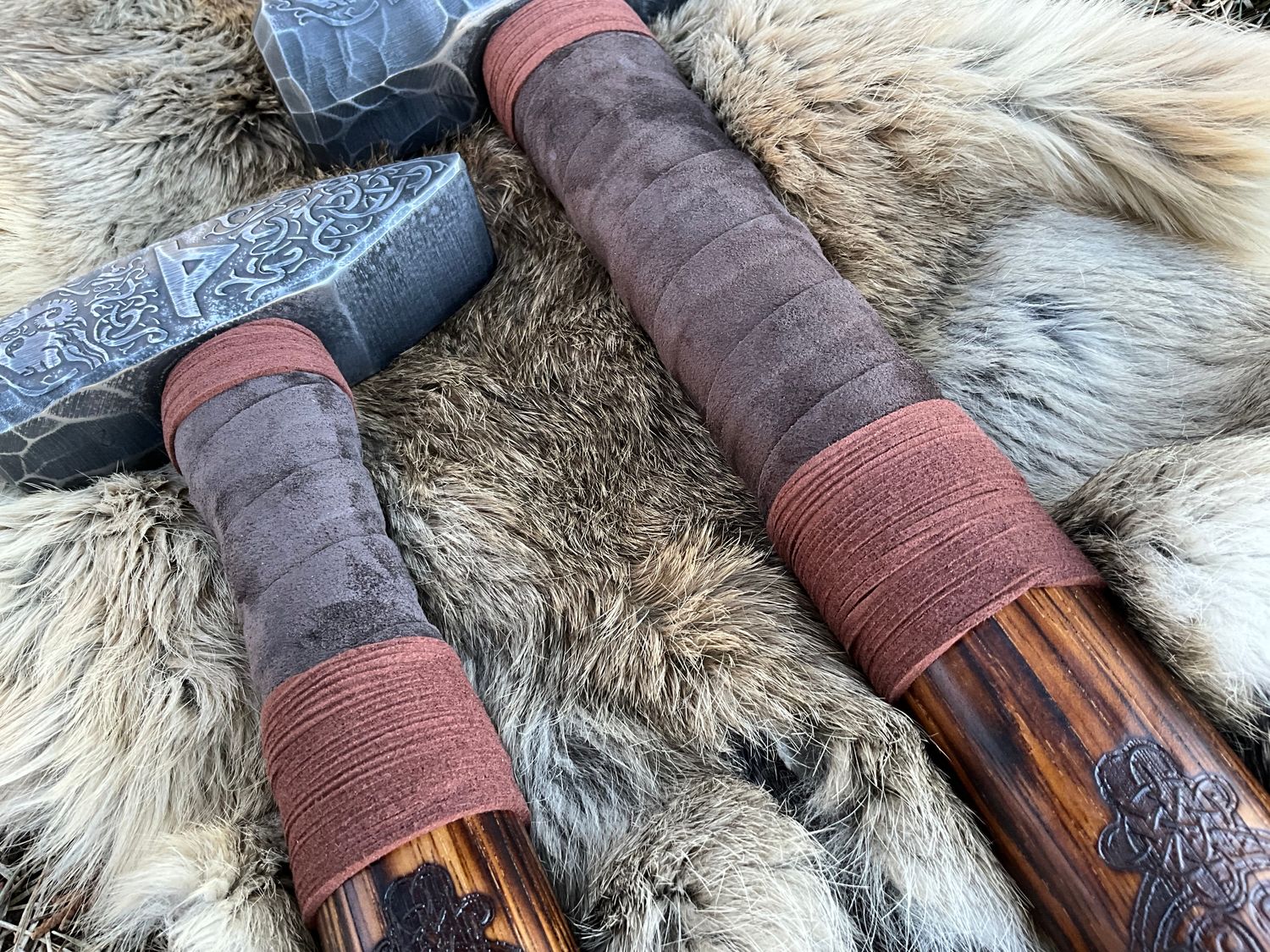 Viking Ram Hammer Set- Carbon Steel Sledge Hammer and Blacksmithing Hammer