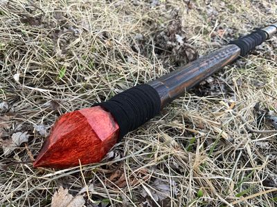 Copper Nidhogg Rune Staff- solid oak