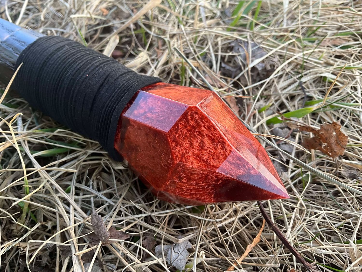 Copper Nidhogg Rune Staff- solid oak