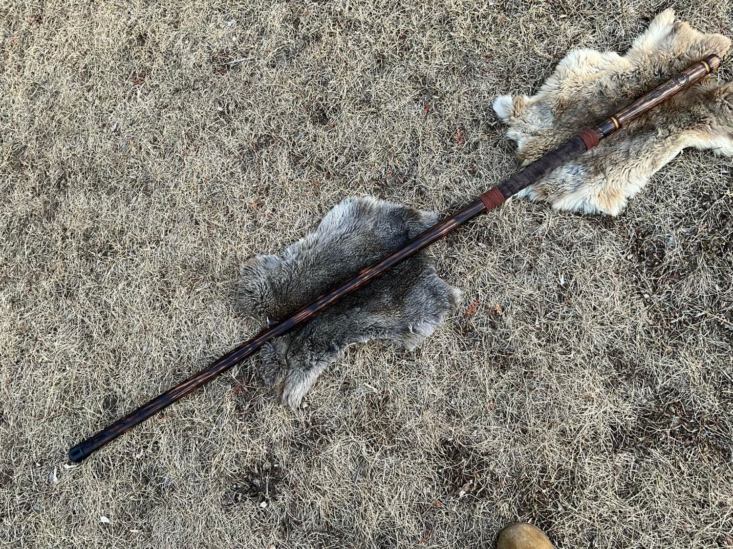 Wolf Quarterstaff Walking Stick