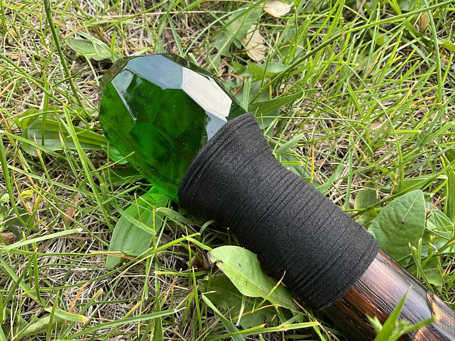 Green Faceted Wizard Staff