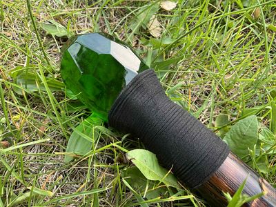 Green Faceted Wizard Staff