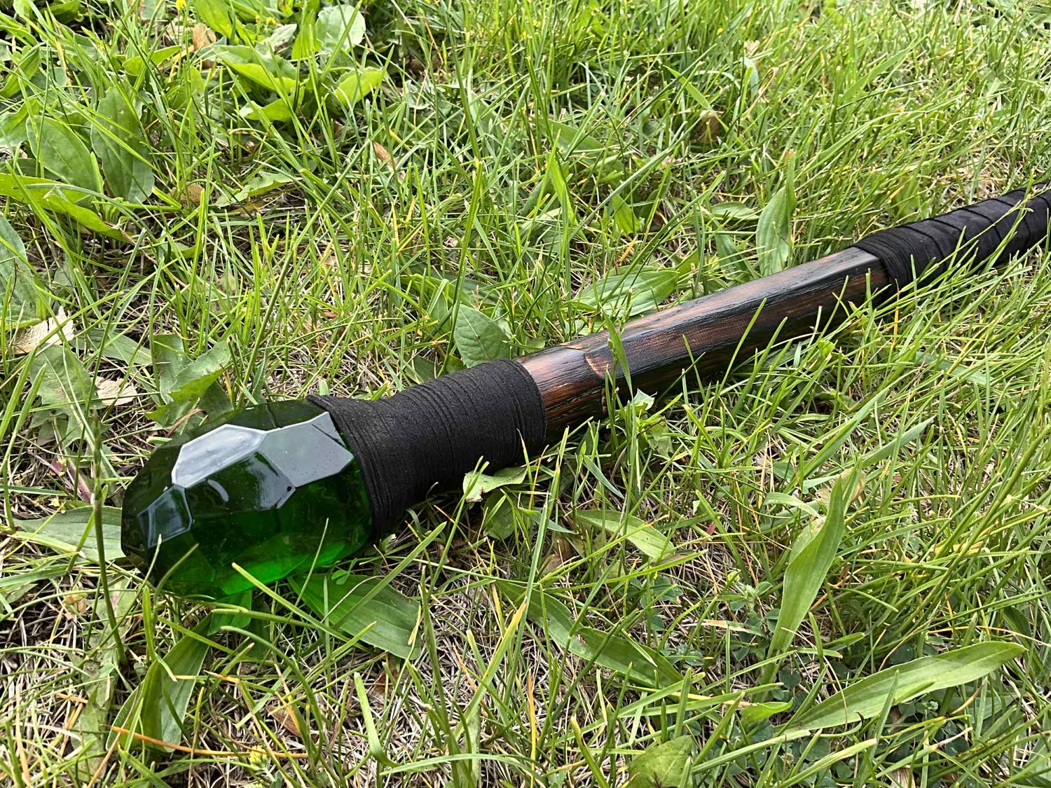 Green Faceted Wizard Staff