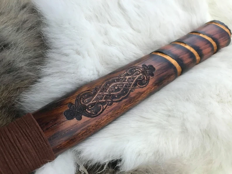 Viking Ram Mjolnir Hammer- Hand Engraved