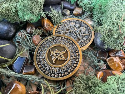 Cthulhu Coin with Great Dreamer and Elder Sign