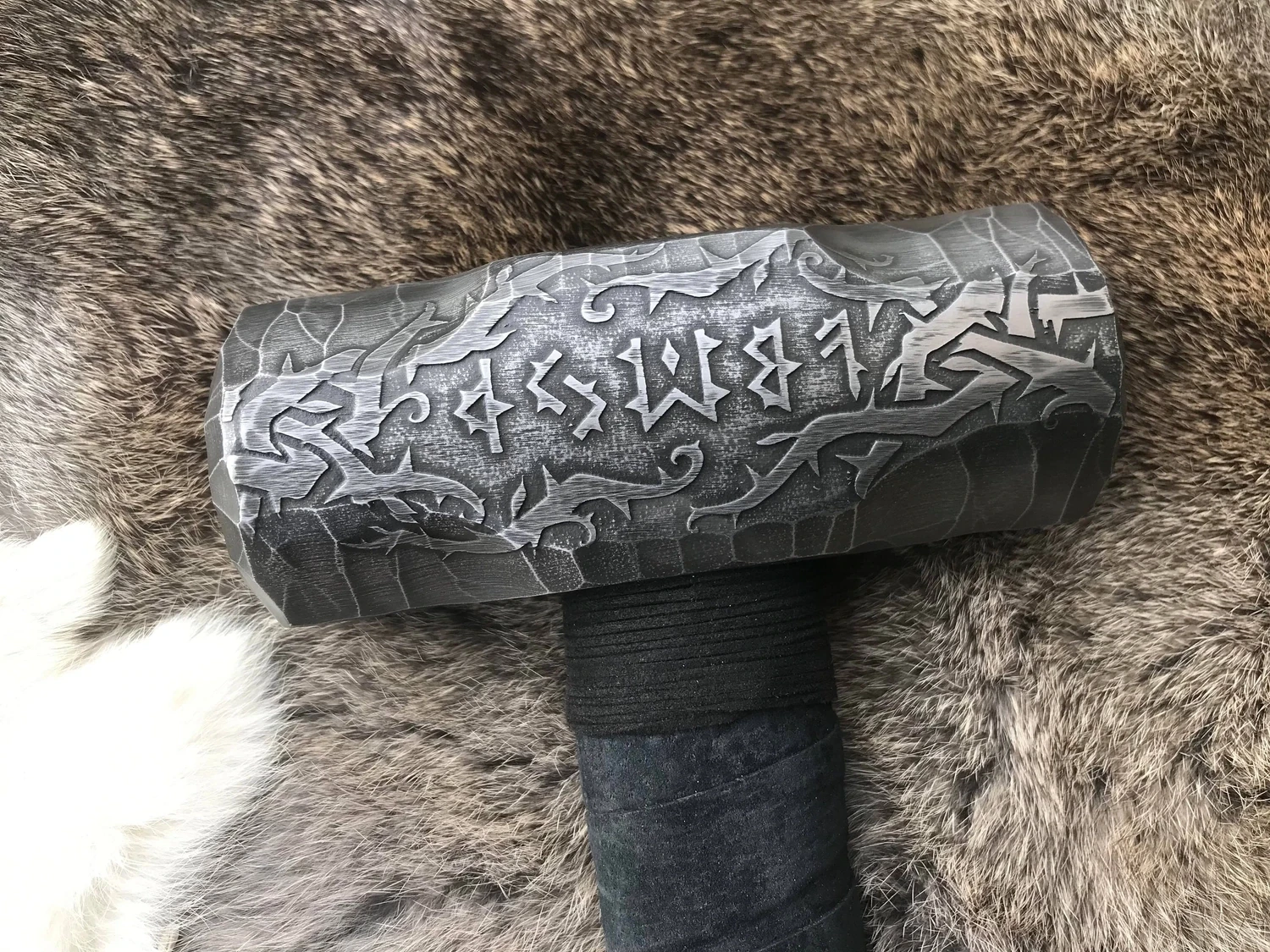 Runic Cursed Viking Hammer