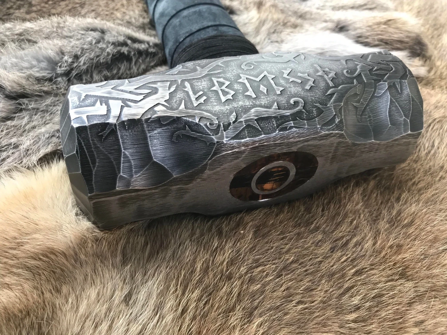 Runic Cursed Viking Hammer