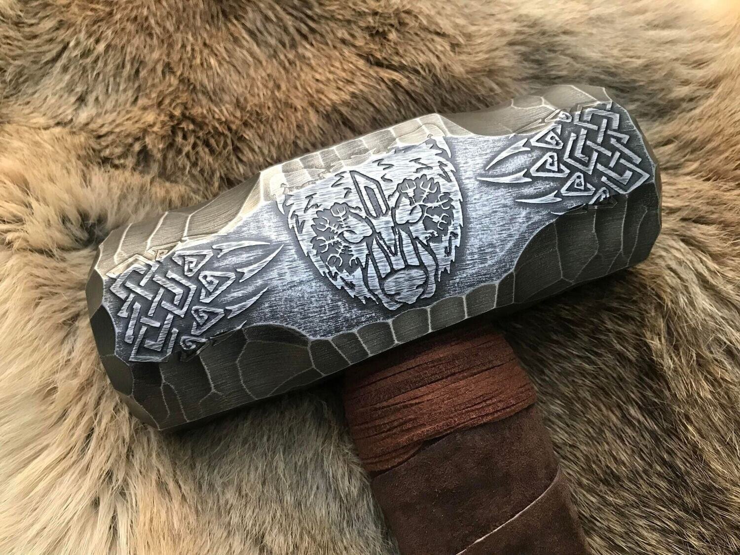 Viking Bear Berserker Maul- Hand Engraved