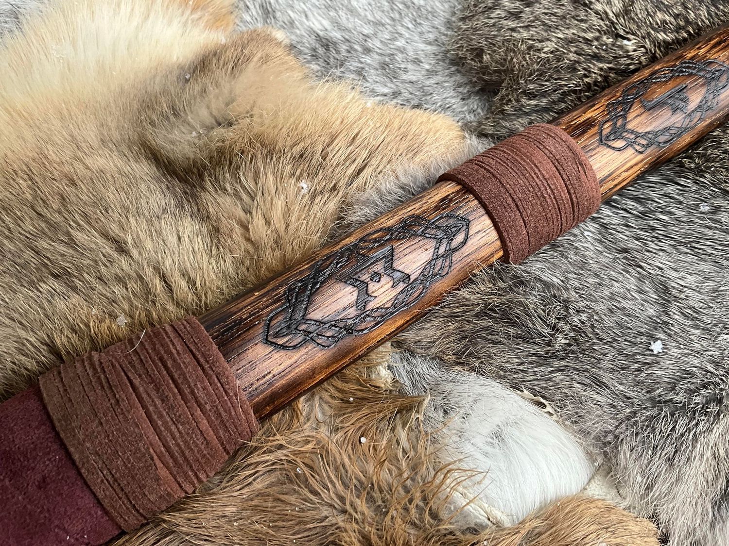 Norse Dragon Knot Bearded Hand Axe