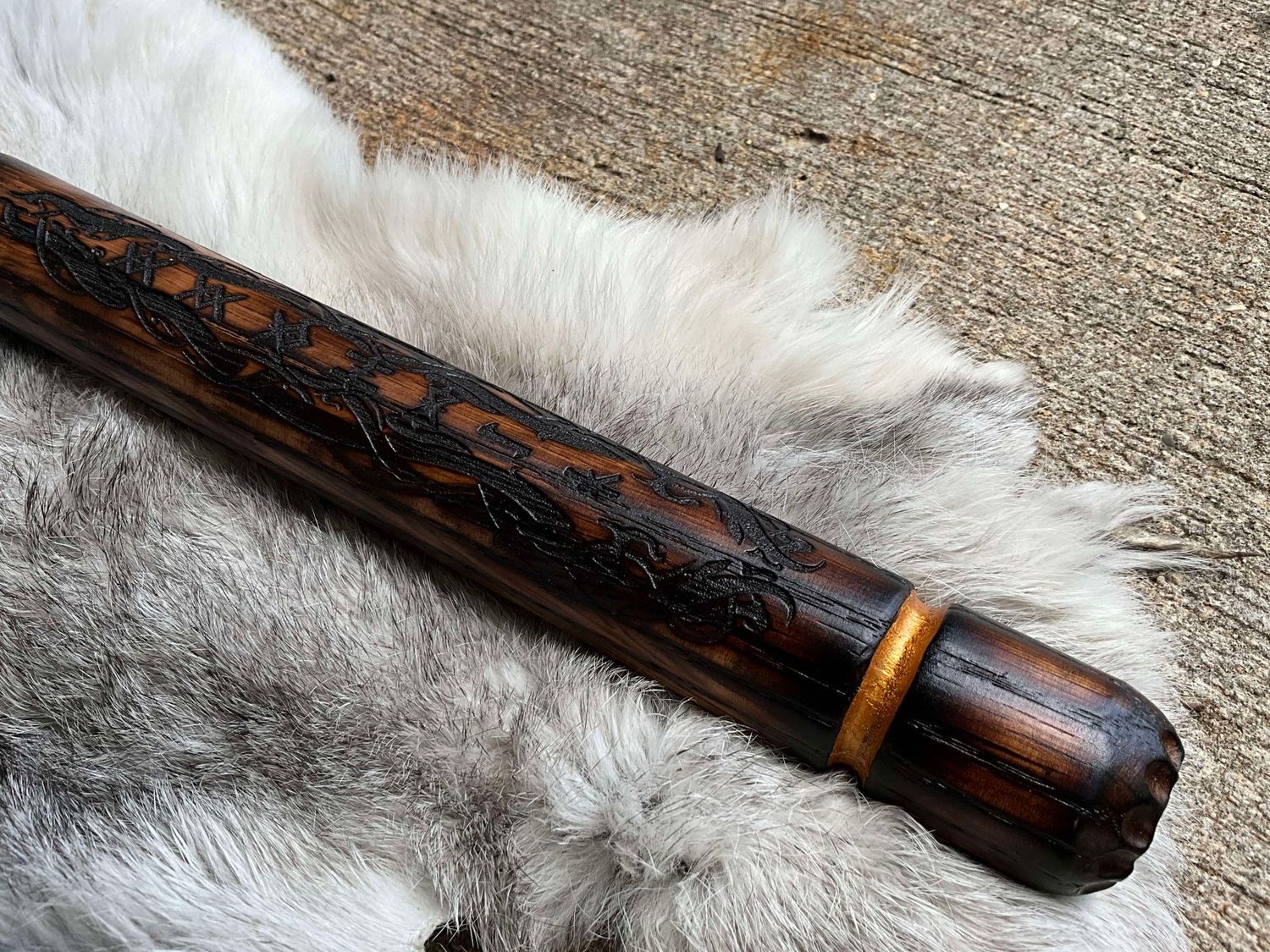Nidhogg Rune Engraved Quarter Staff