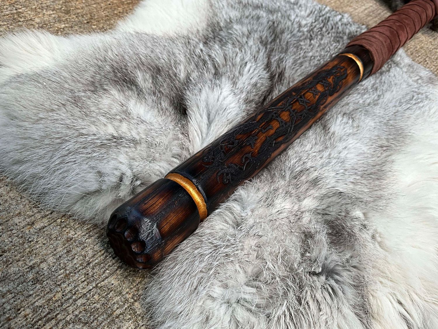 Nidhogg Rune Engraved Quarter Staff
