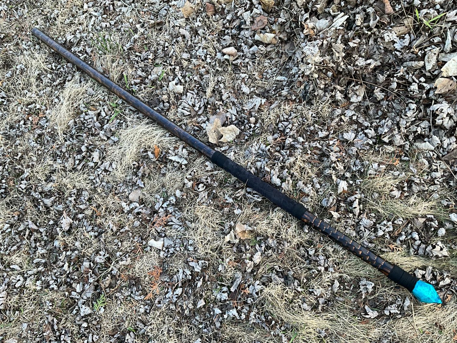 Turquoise Staff of Tides- Solid Oak Wizard Staff