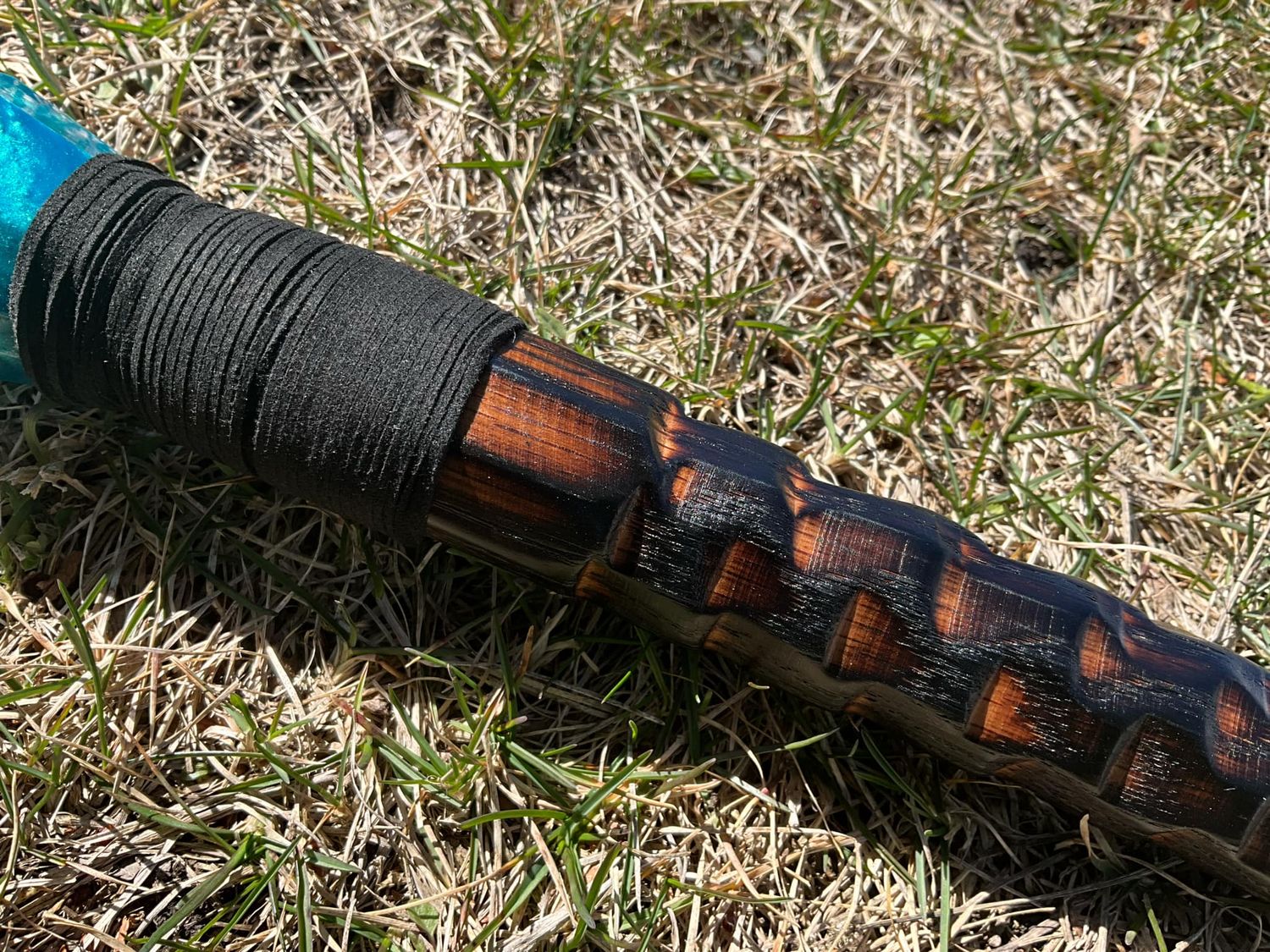 Turquoise Staff of Tides- Solid Oak Wizard Staff