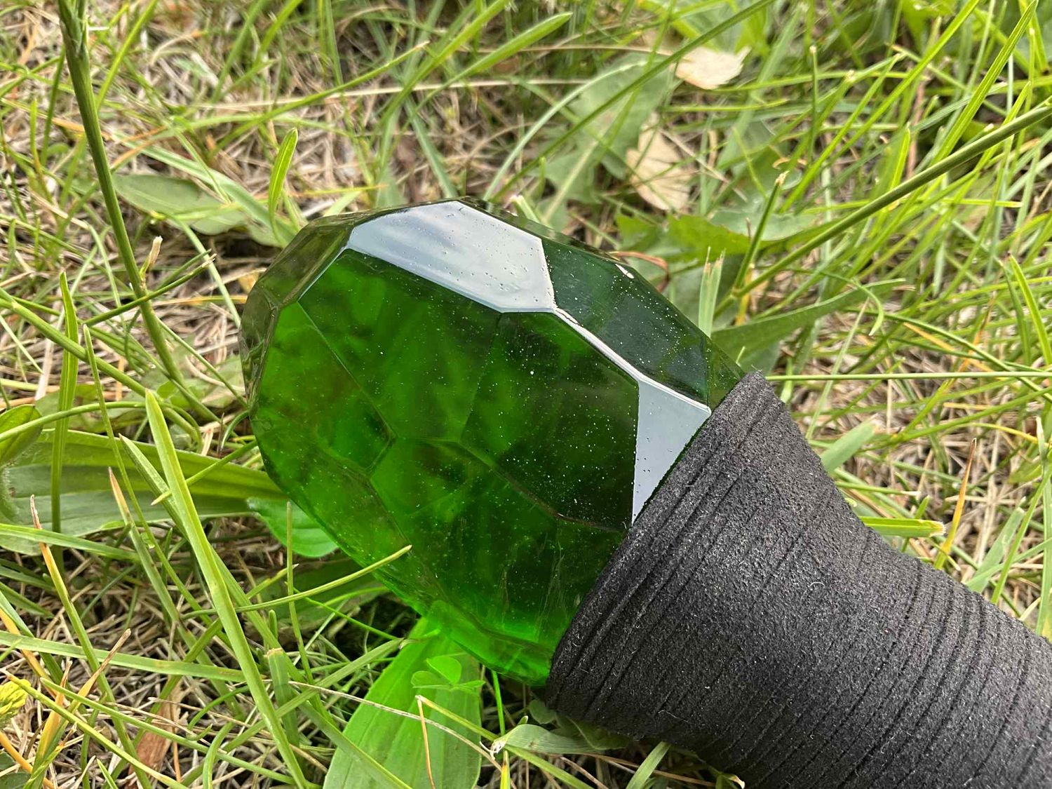 Green Faceted Wizard Staff