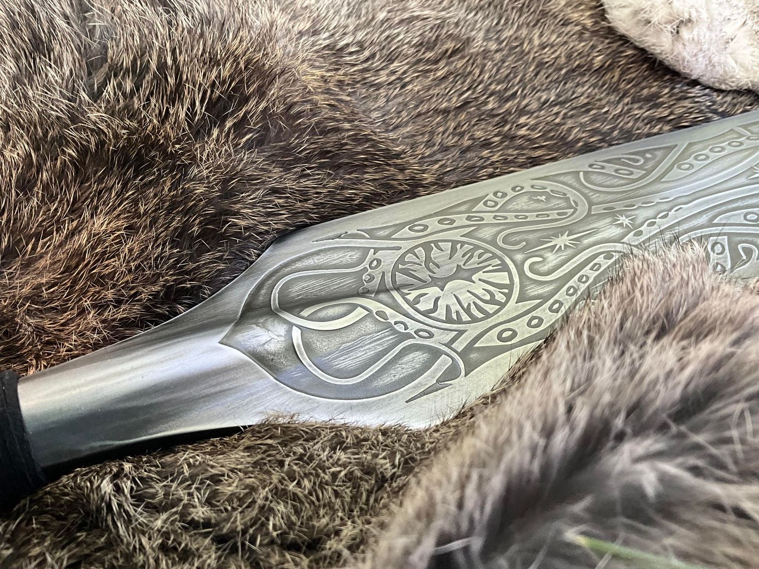 Eldritch Tentacle Engraved Cthulhu Spear