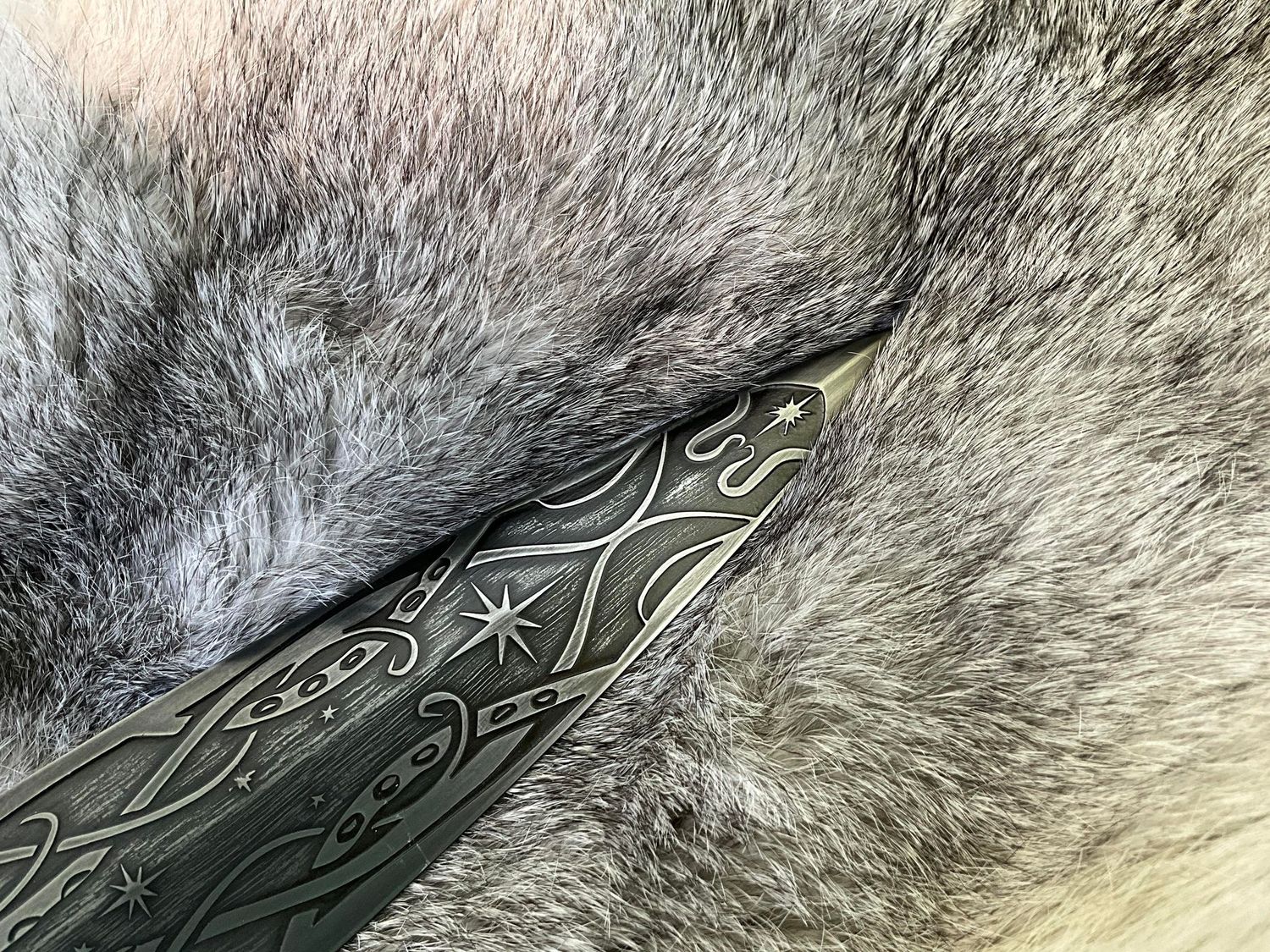 Eldritch Tentacle Engraved Cthulhu Spear