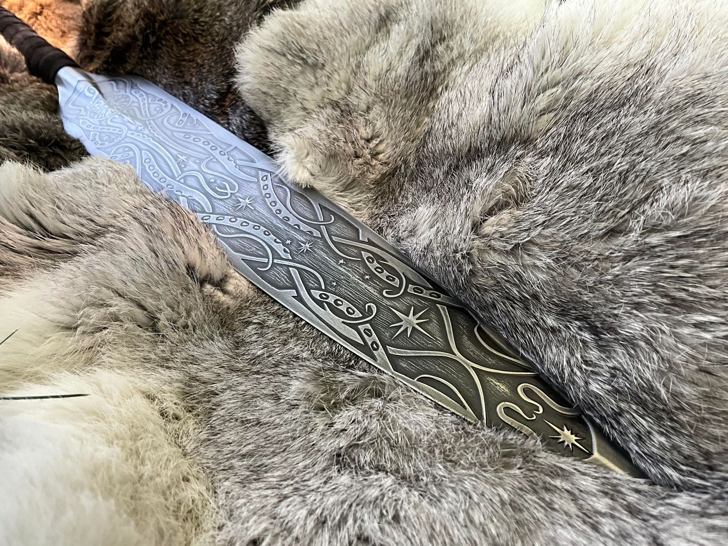 Eldritch Tentacle Engraved Cthulhu Spear