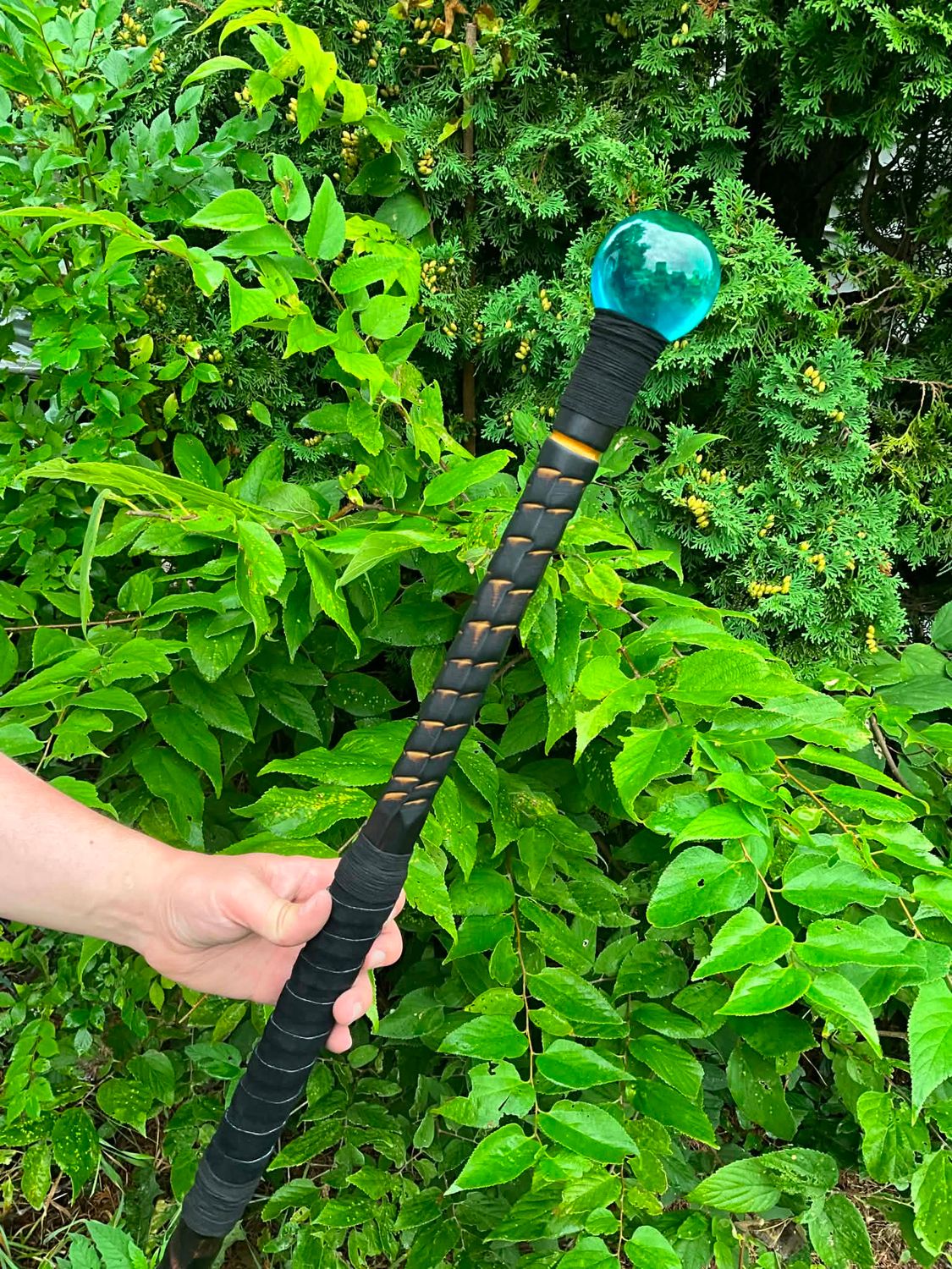Teal Orb Dragon Scale Staff