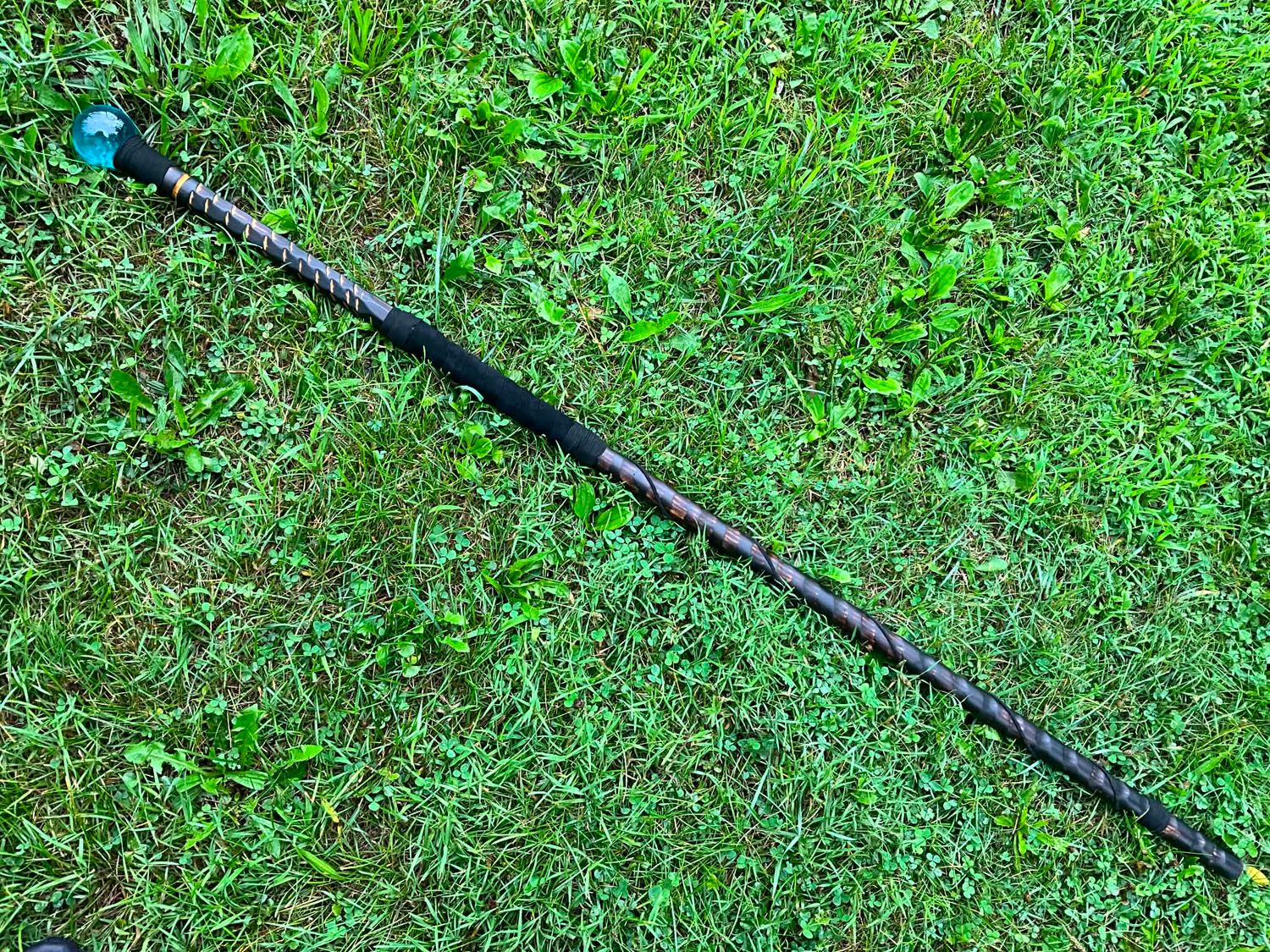 Teal Orb Dragon Scale Staff