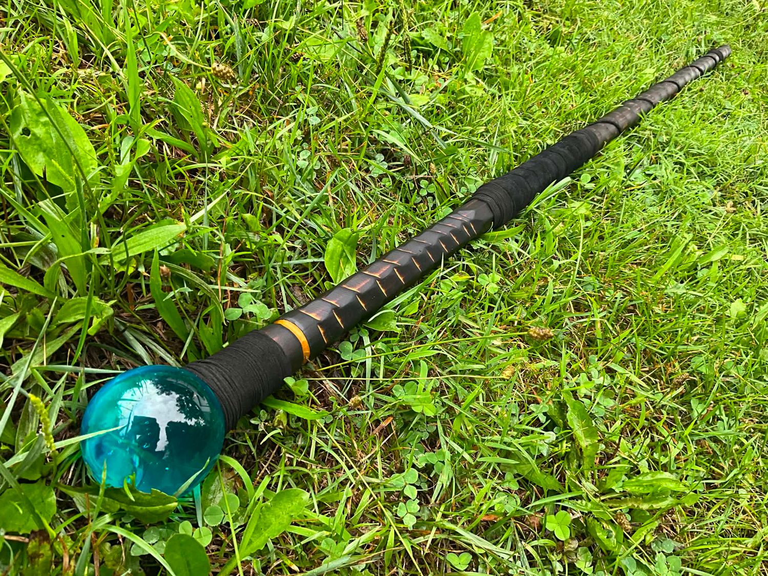 Teal Orb Dragon Scale Staff