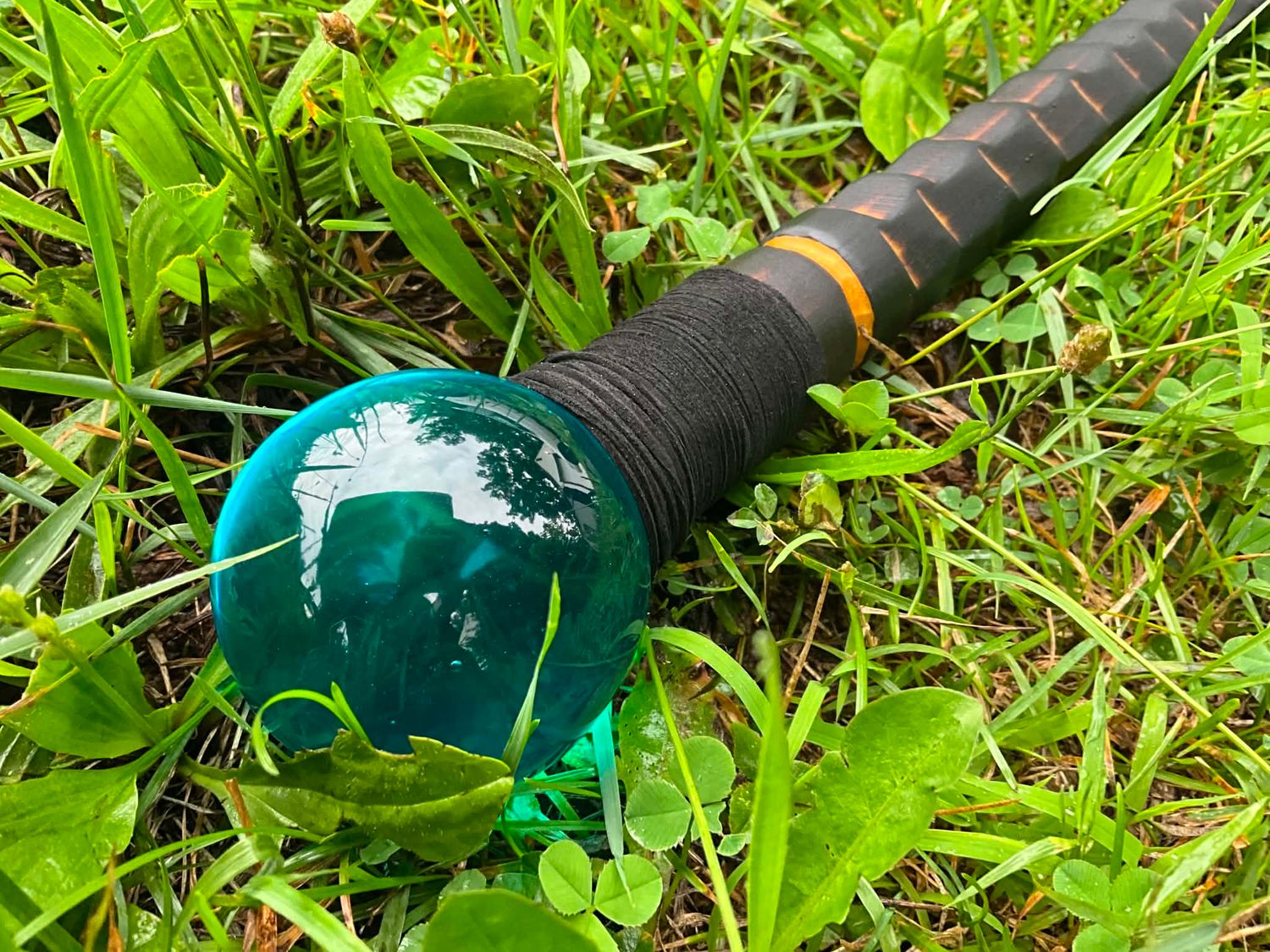 Teal Orb Dragon Scale Staff