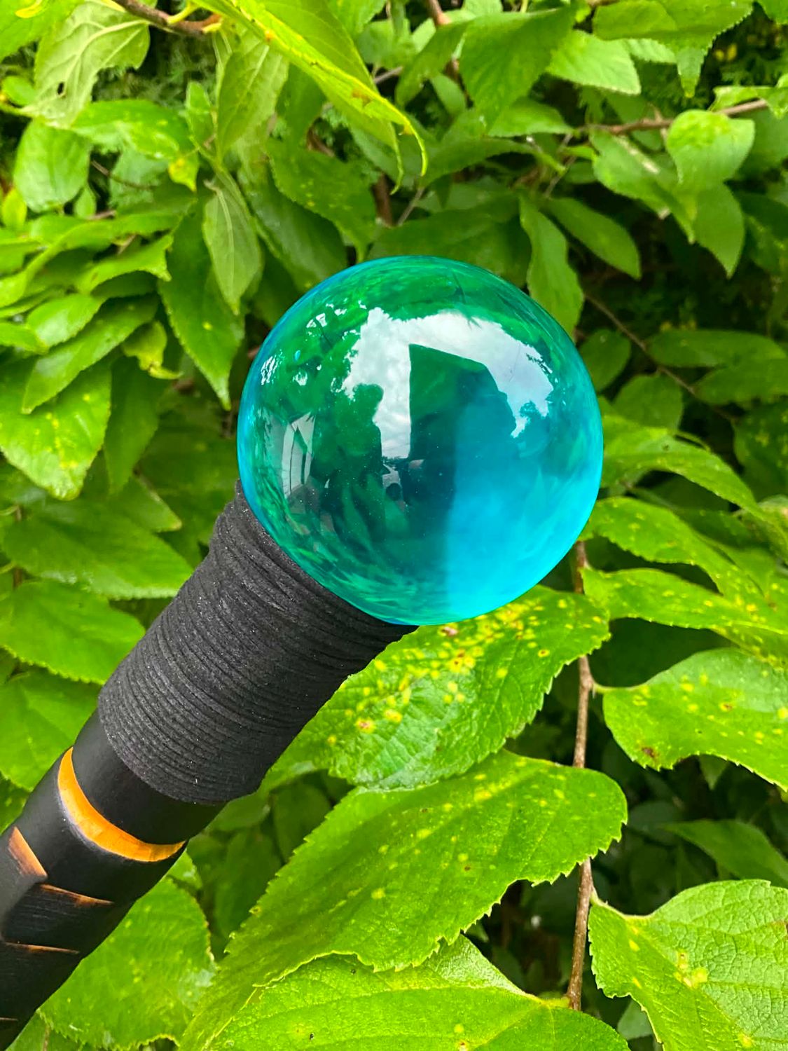 Teal Orb Dragon Scale Staff